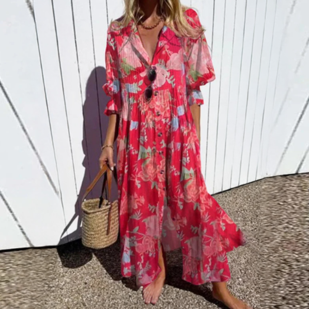Fluid Effortless everyday maxi dress for women | Isalie