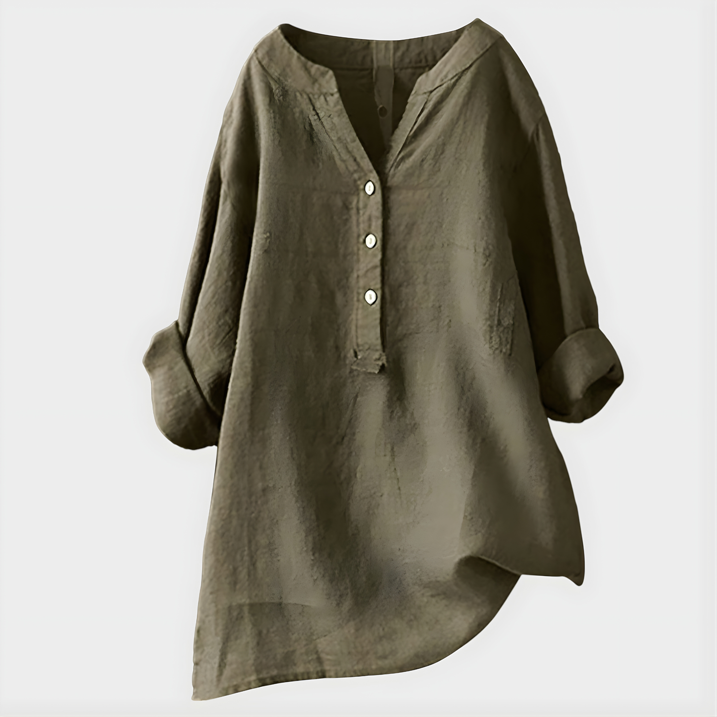 Gathered Elegant V-neck blouse for women | Virelle