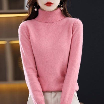 Soft cashmere turtleneck jumper for women | Elena -6