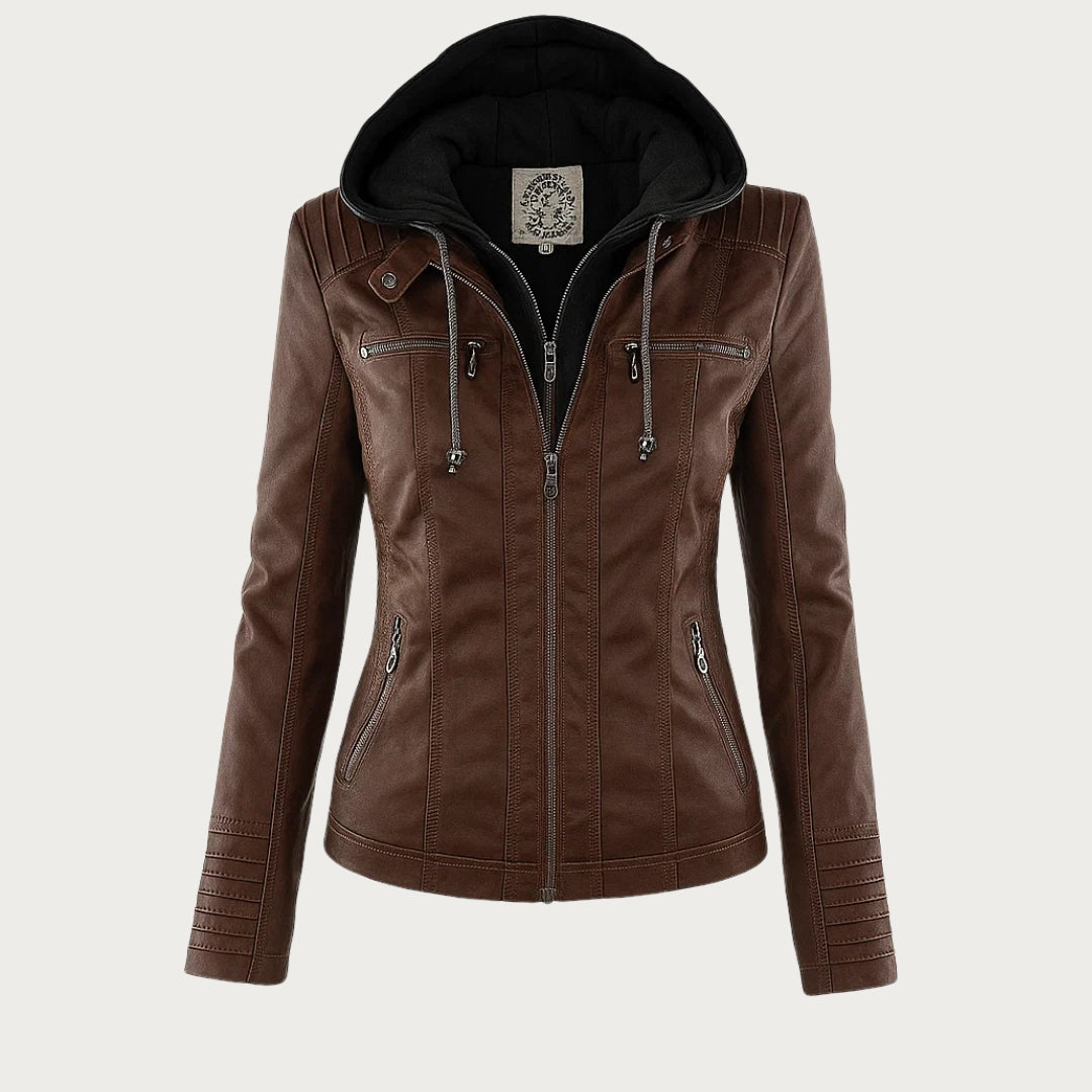 Durable elegant leather jacket for women | Sophie -3
