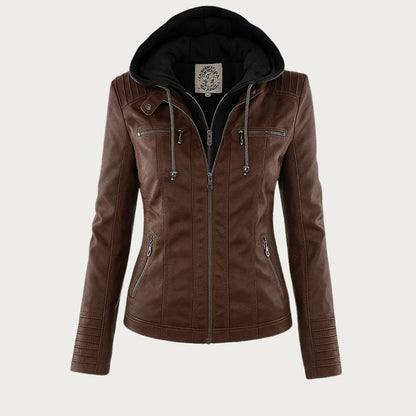 Durable elegant leather jacket for women | Sophie -3