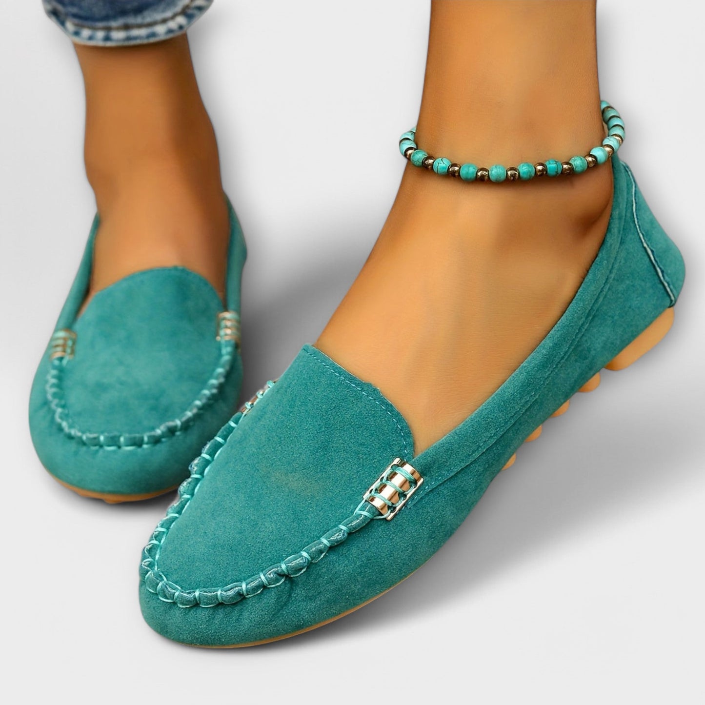 Sleek Slip-on moccasin loafers with refined detailing for women | Bianca