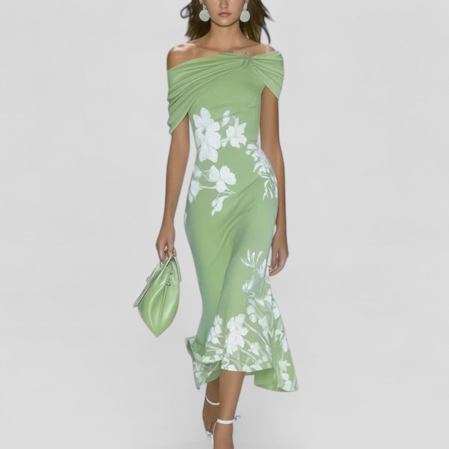 Elegant tailored midi dress for women | Isabrunel -1