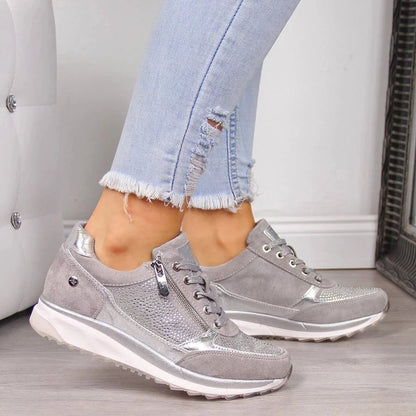 Pulsed Zip-up comfort sneakers for women | Gavriel