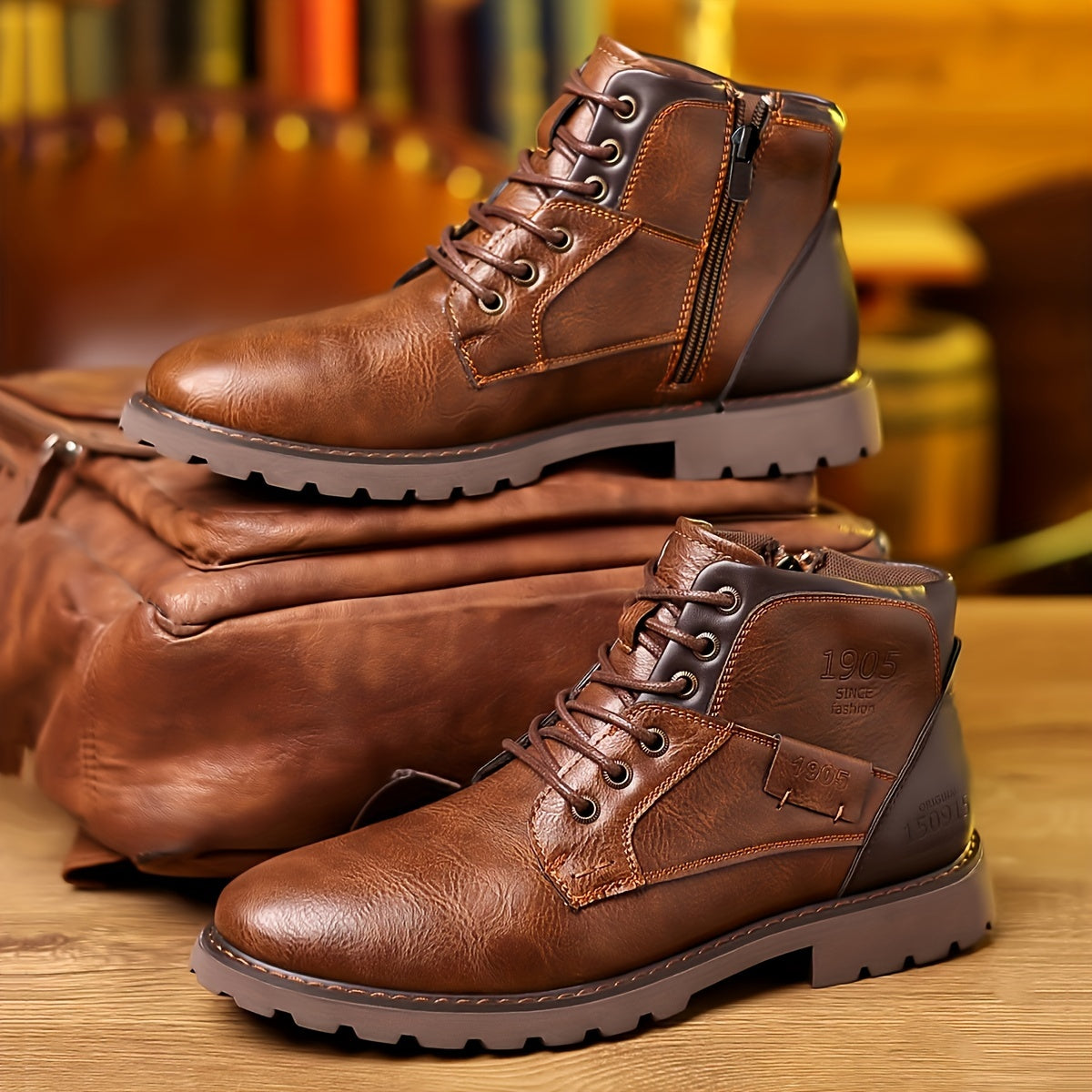 Vintage classic lace-up everyday boots for men | Daniel -1