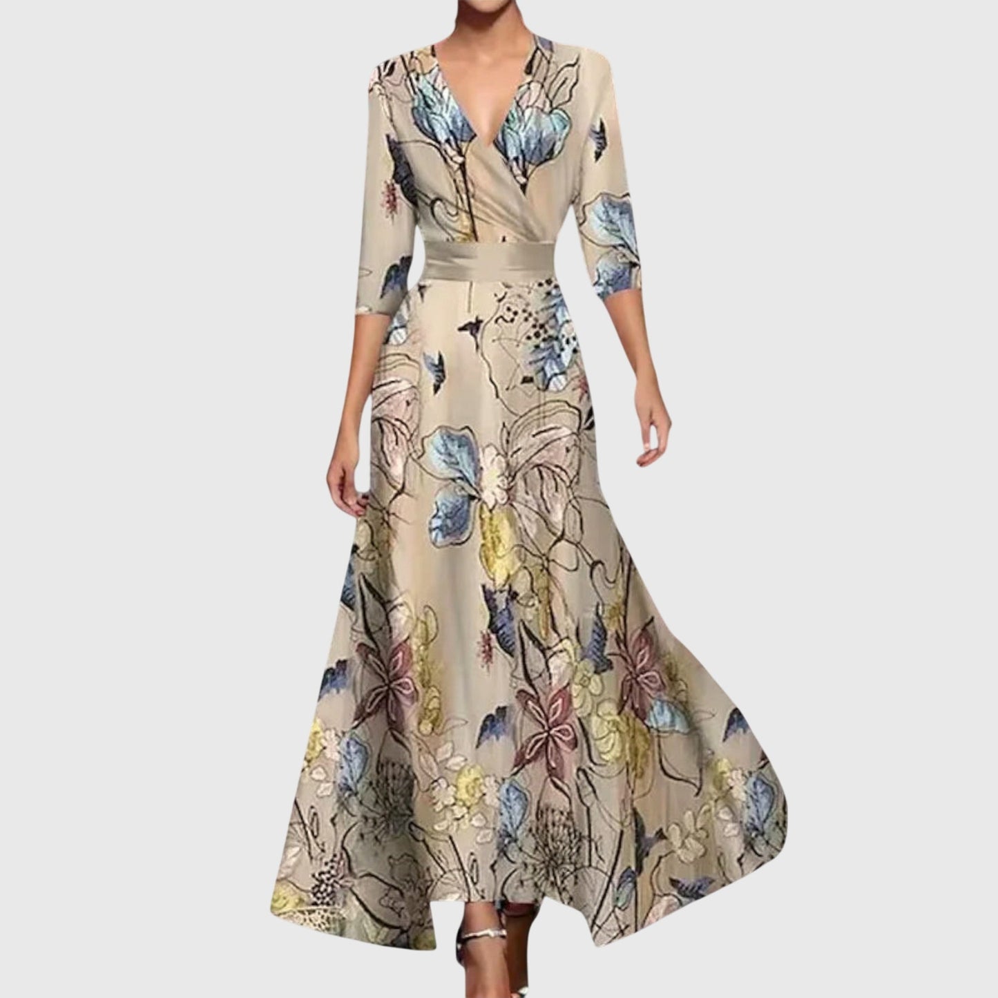 Elegant classic everyday dress for women | Leila -3
