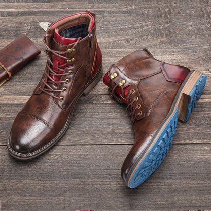 Classic heritage leather brogue boots for men | Maxwell -1