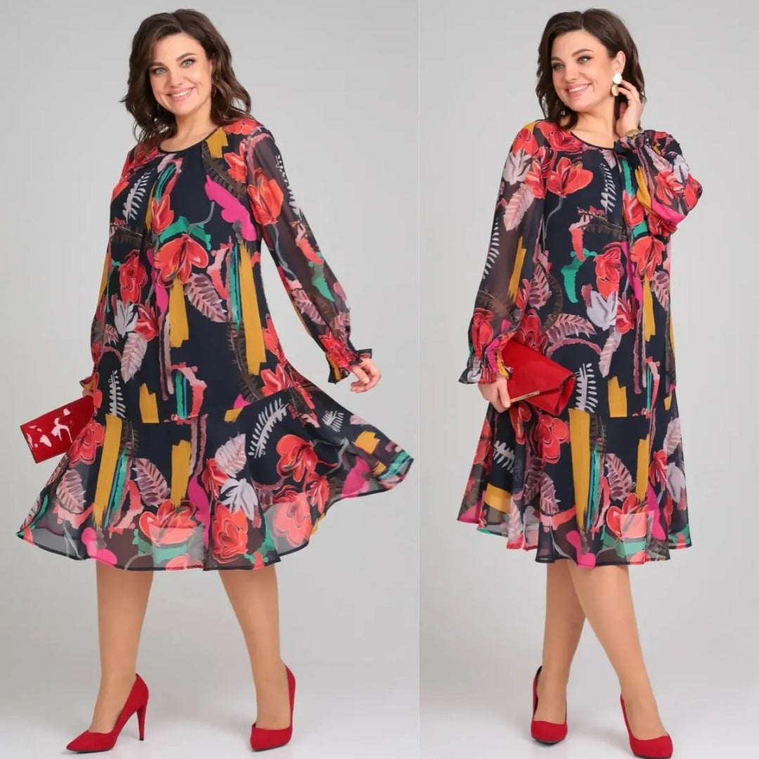 Modern floral everyday dress for women | Floravine -5