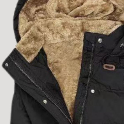 Protected Long hooded winter coat for women | Celeste