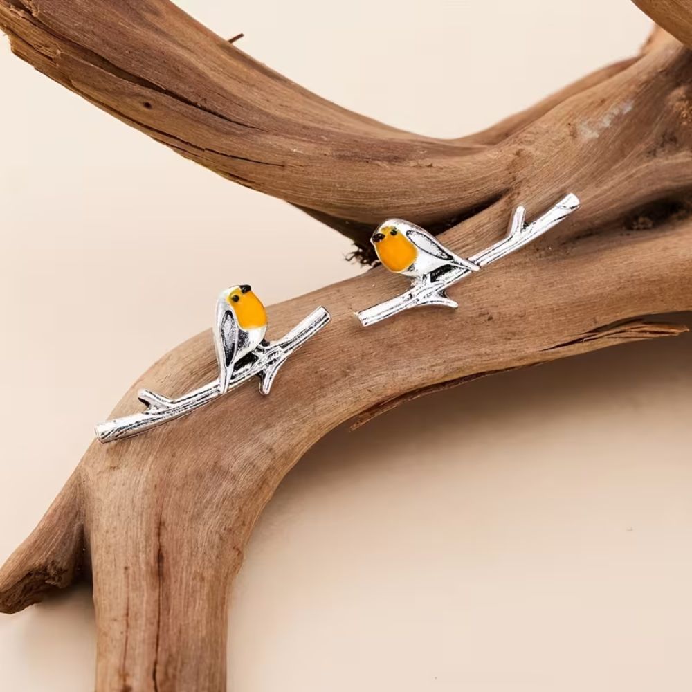 Signature Bird earrings with robin-inspired design for women | Robinelle