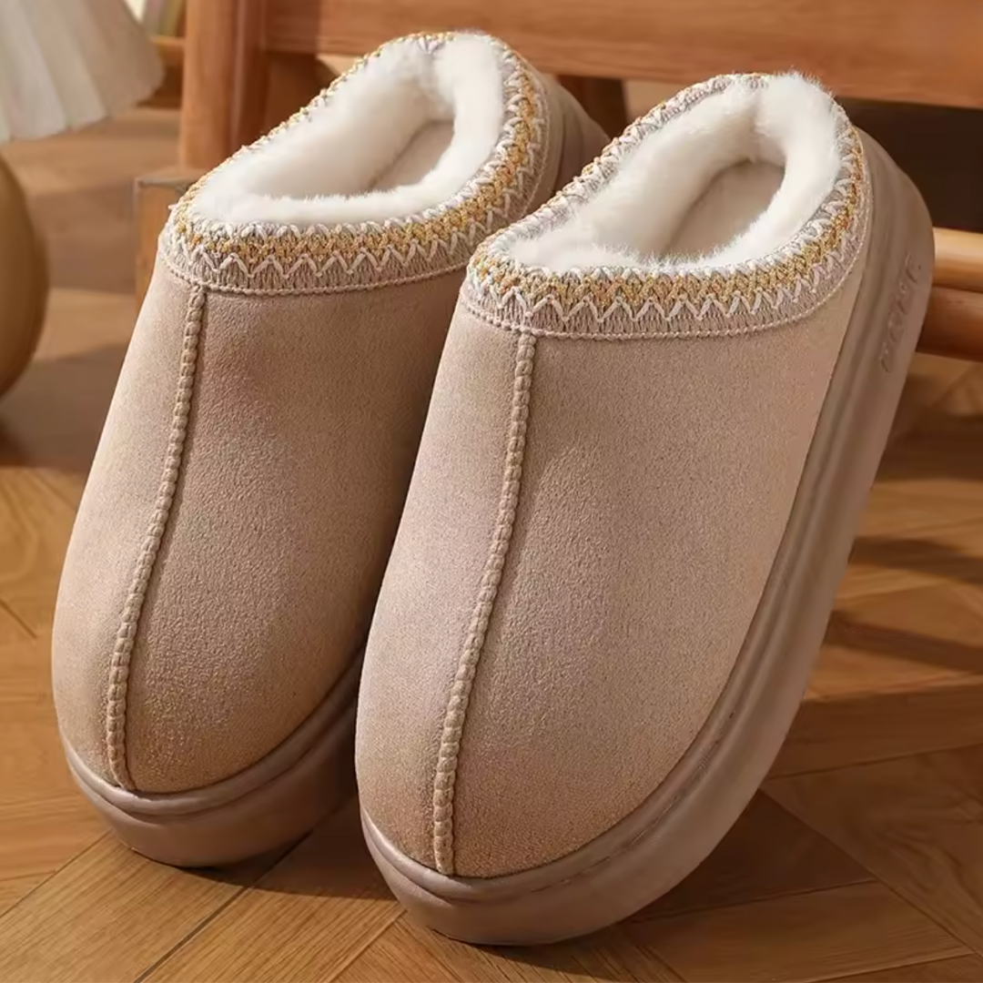Warm waterproof slip-on winter mules for women | Elara -8