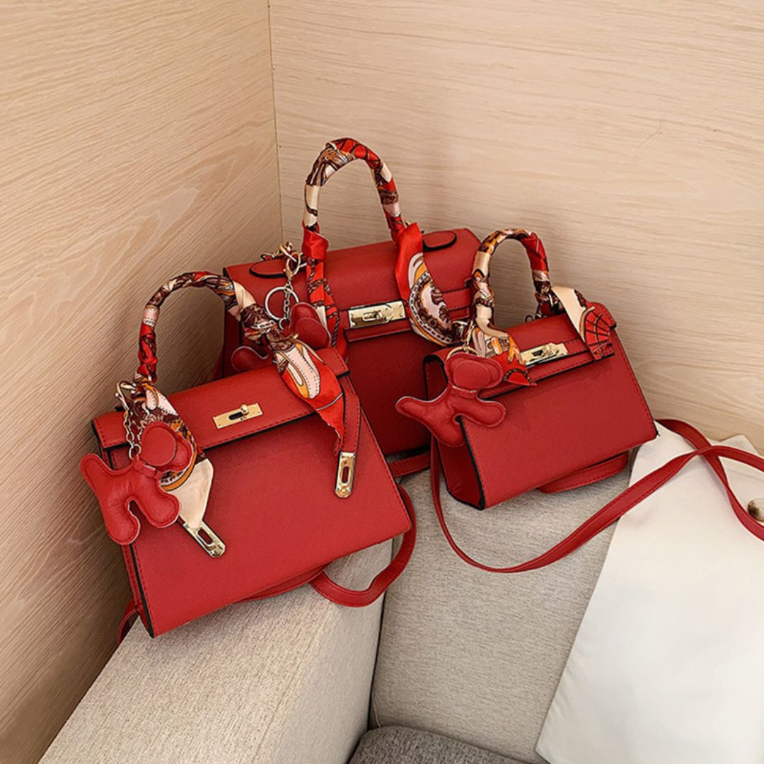 Chic classic structured shoulder bag for women | Reflet du Temps -6