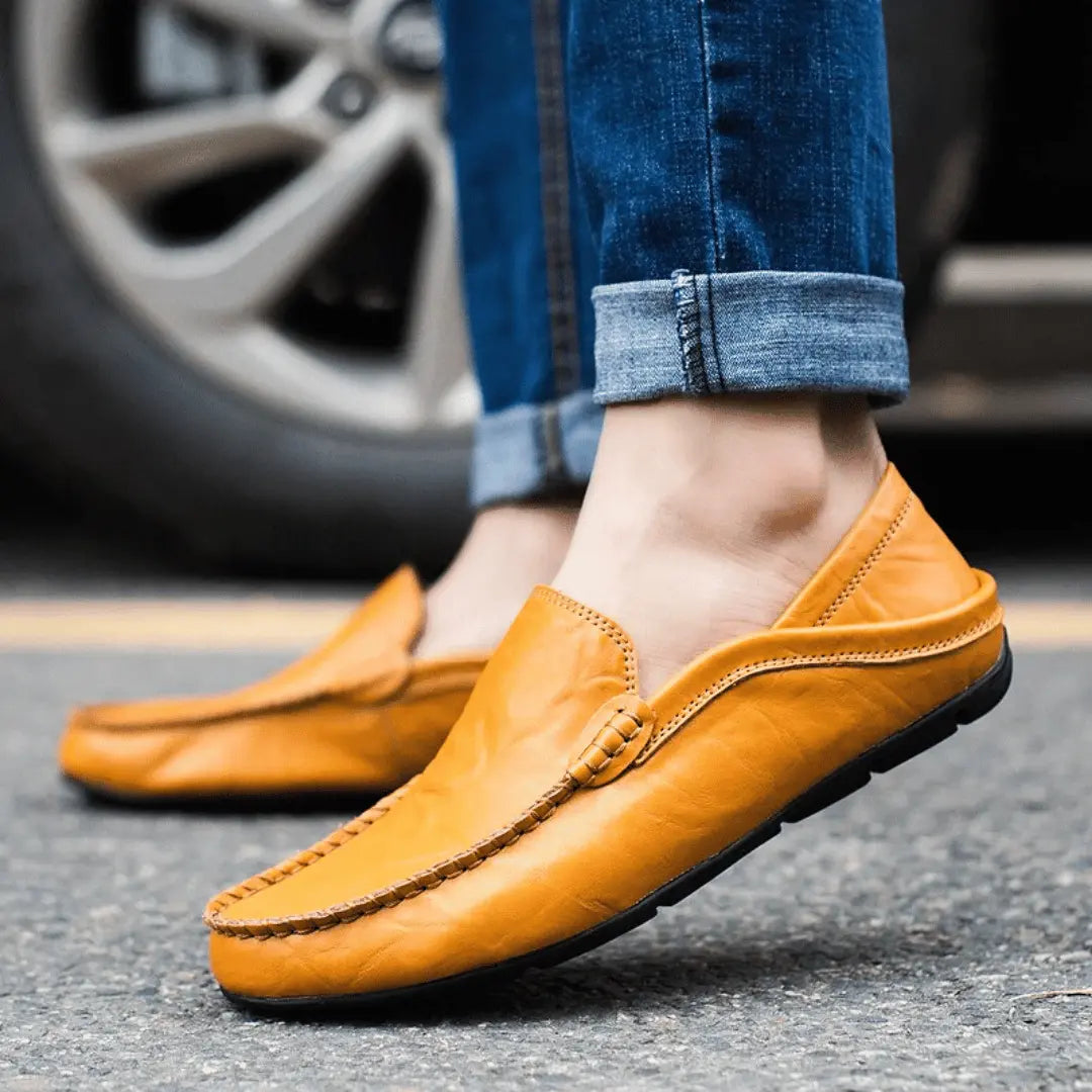 Tuscan artisan leather moccasin loafers for men | Matteo Bellucci -1
