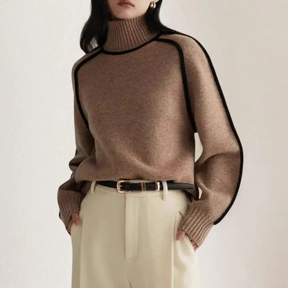 Classic elegant turtleneck jumper for women | Alizée -2