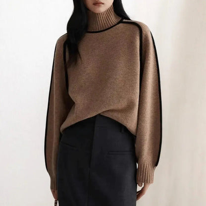 Classic elegant turtleneck jumper for women | Alizée -4