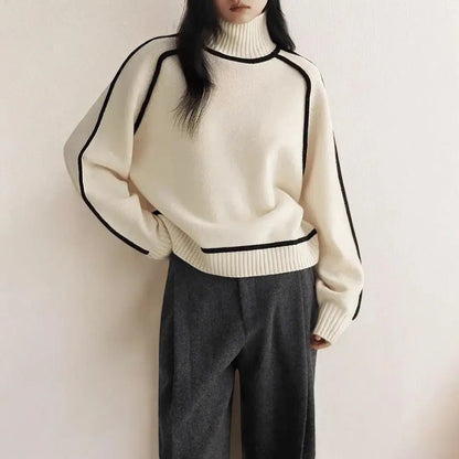 Classic elegant turtleneck jumper for women | Alizée -5