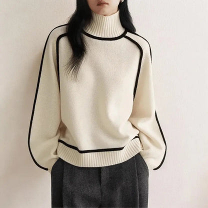 Classic elegant turtleneck jumper for women | Alizée -6