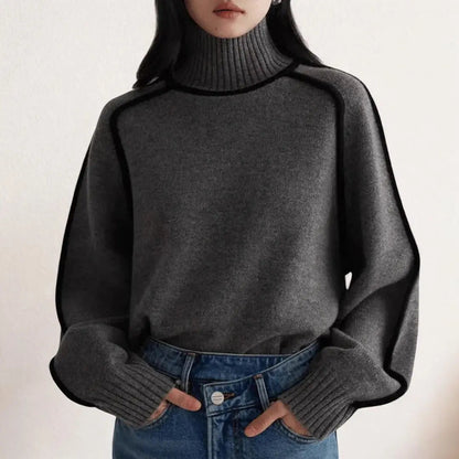 Classic elegant turtleneck jumper for women | Alizée -7
