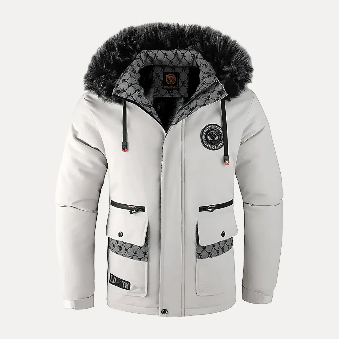 Warm classic quilted puffer jacket for men -3