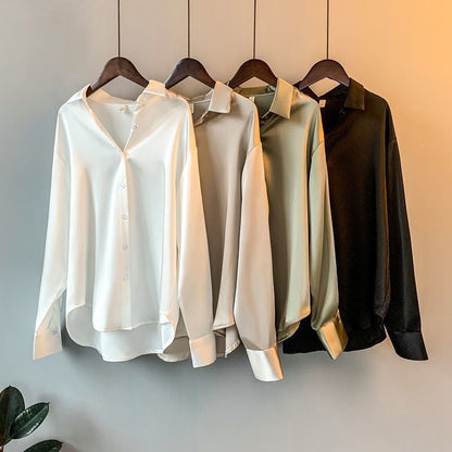 Strapless Elegant classic blouse with refined silhouette for women | Andrea