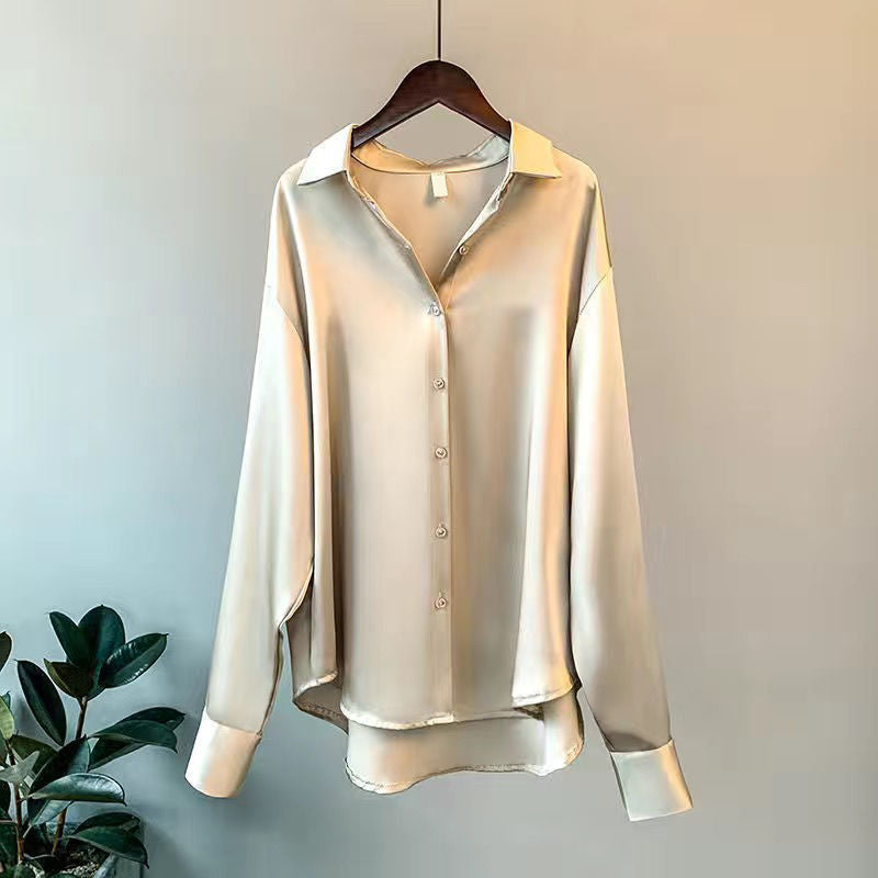 Strapless Elegant classic blouse with refined silhouette for women | Andrea