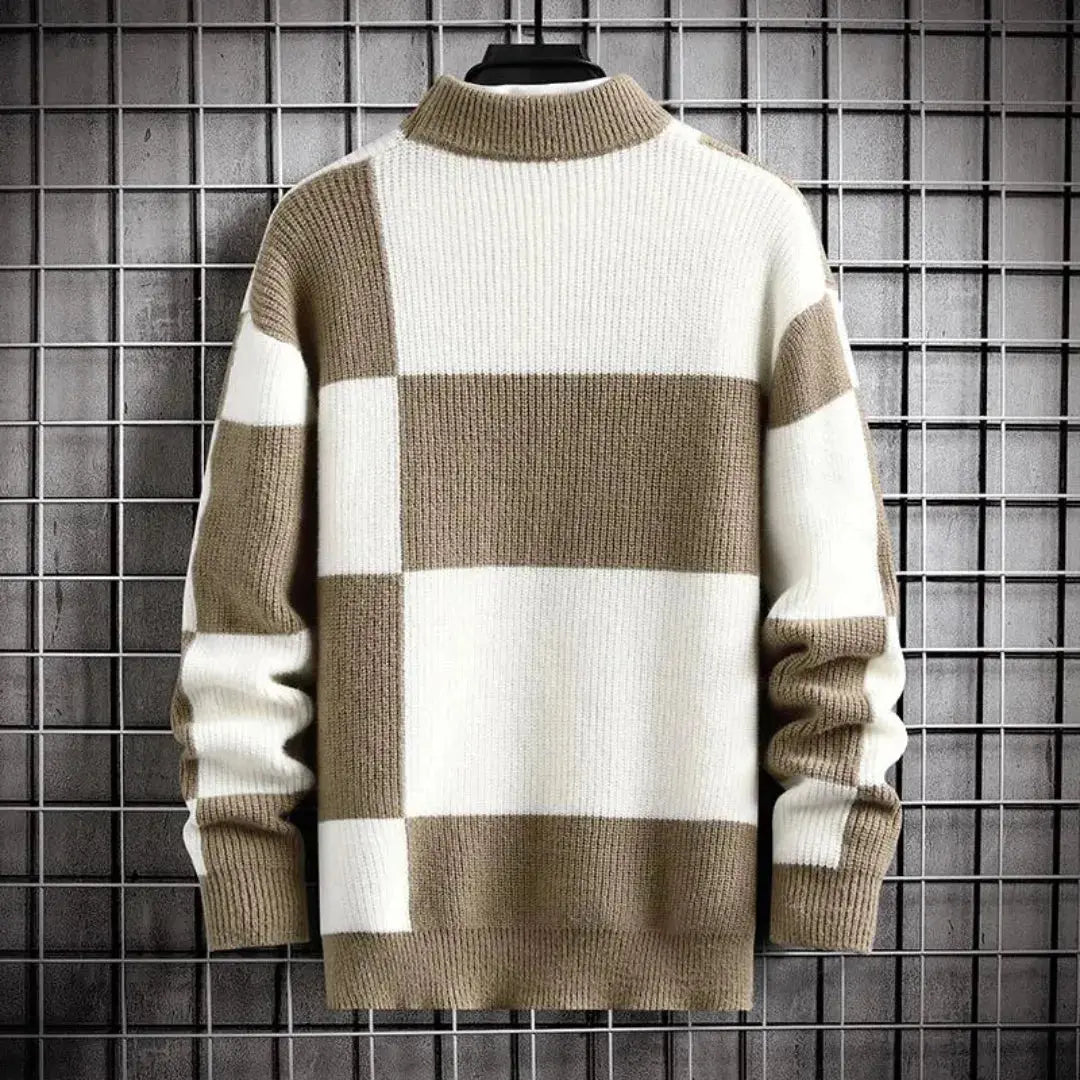 Monochrome textured everyday jumper for men | Apollo -2