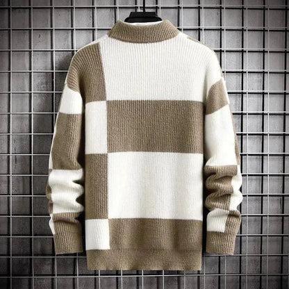Monochrome textured everyday jumper for men | Apollo -2