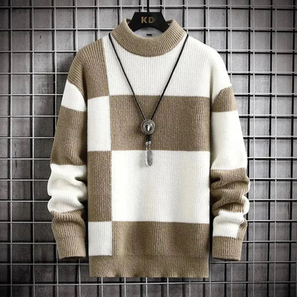 Monochrome textured everyday jumper for men | Apollo -1