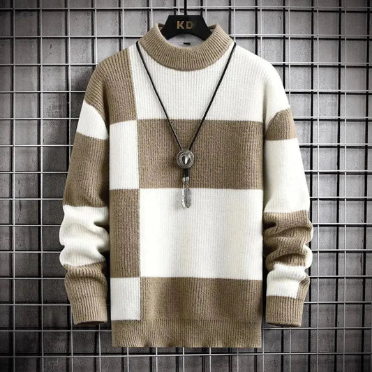 Monochrome textured everyday jumper for men | Apollo -1