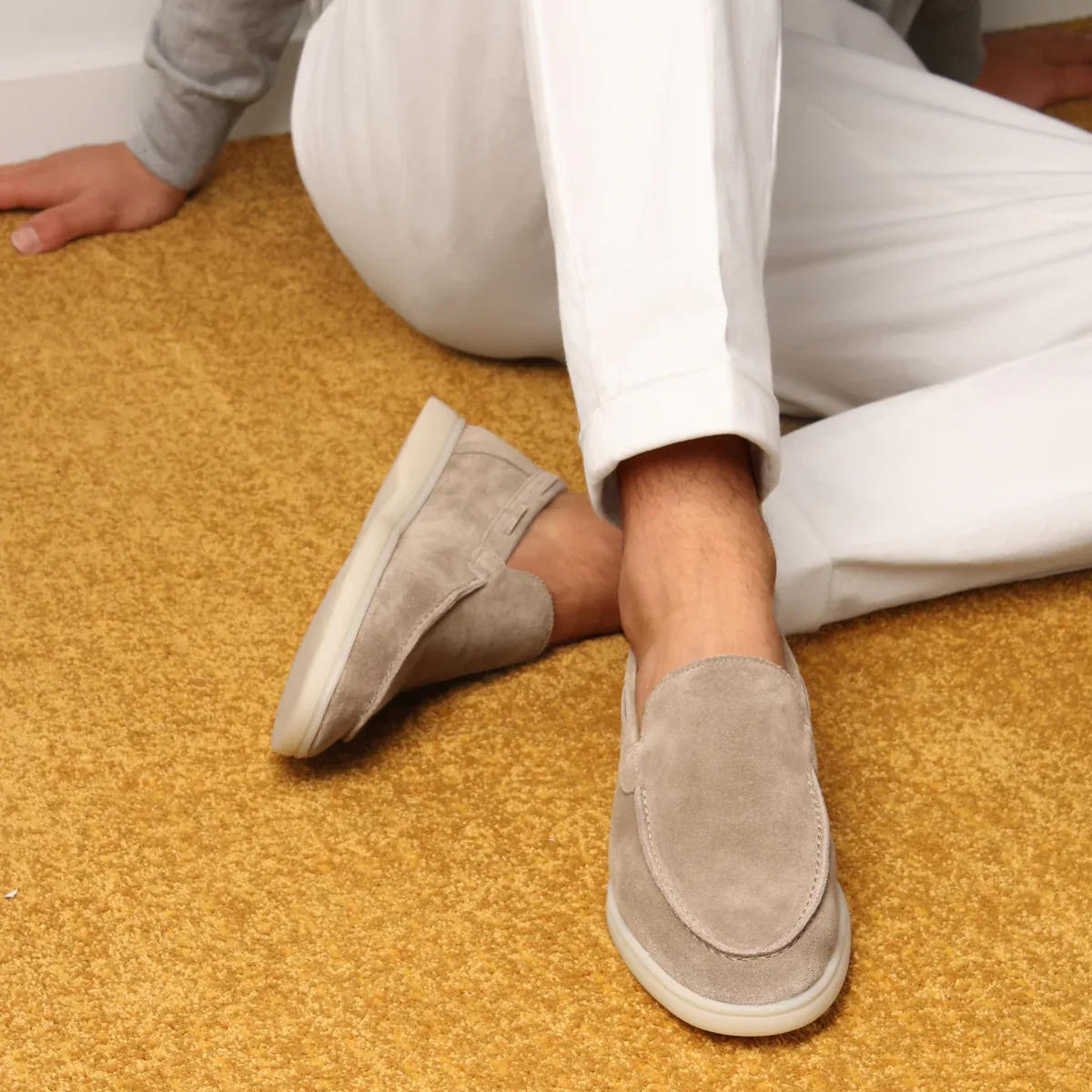 Smart suede slip-on yacht loafers for men -1