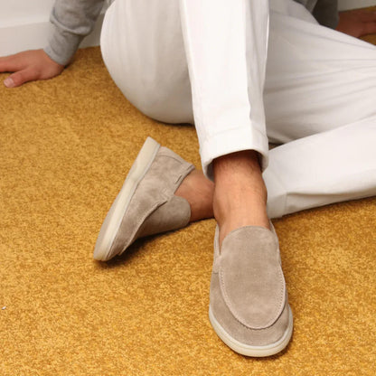 Smart suede slip-on yacht loafers for men -1