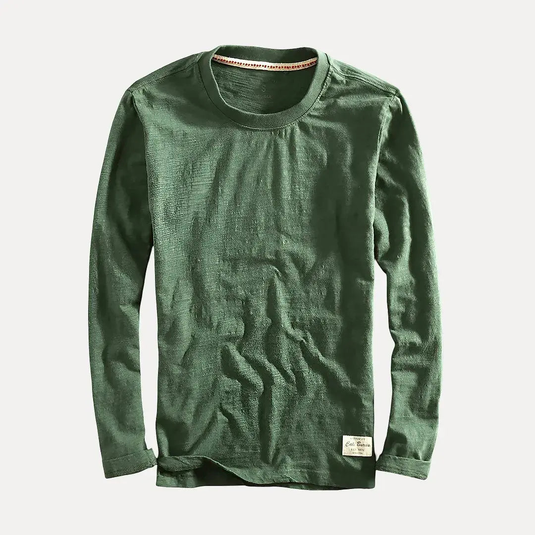 Classic cotton long-sleeve casual shirt for men | Axel -4