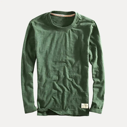 Classic cotton long-sleeve casual shirt for men | Axel -4