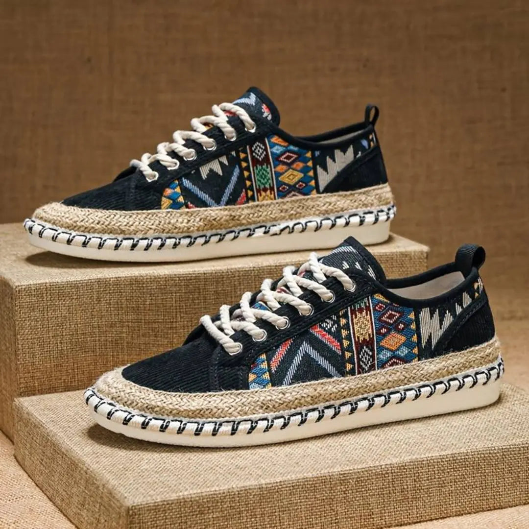 Geometric pattern everyday casual trainers for men -6
