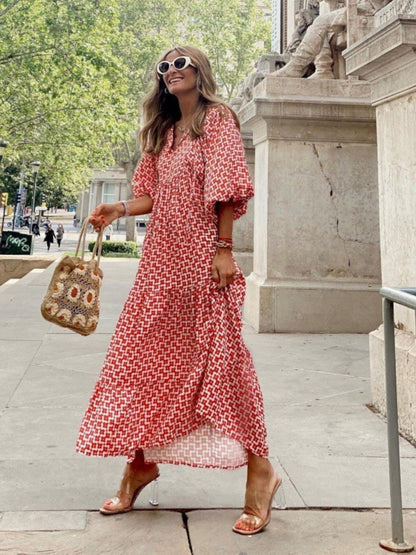 Flowy Bohemian style maxi dress for women | Luna