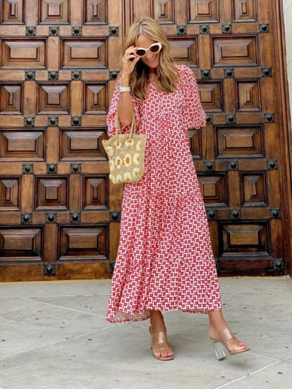 Flowy Bohemian style maxi dress for women | Luna
