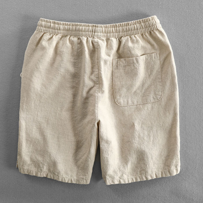Relaxed drawstring cotton shorts for men | Kaito -7
