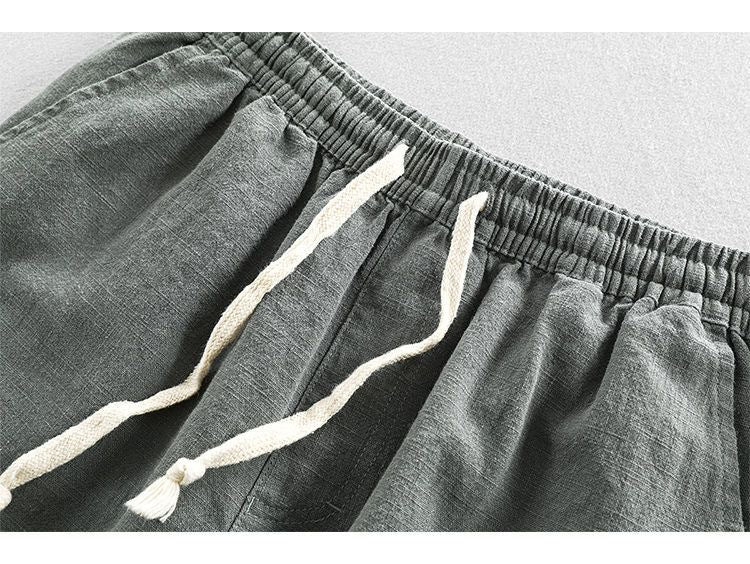 Relaxed drawstring cotton shorts for men | Kaito -10