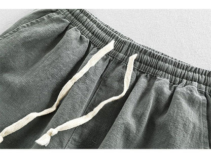 Relaxed drawstring cotton shorts for men | Kaito -10