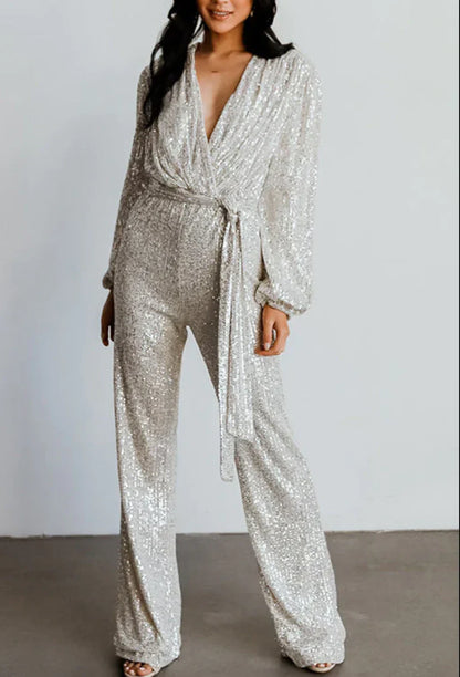 Thighed Elegant belted jumpsuit for women | Isabella