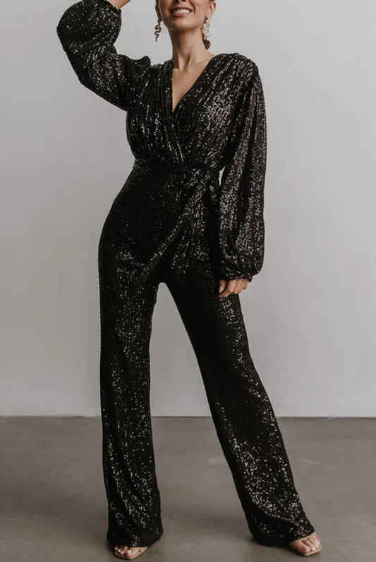 Thighed Elegant belted jumpsuit for women | Isabella