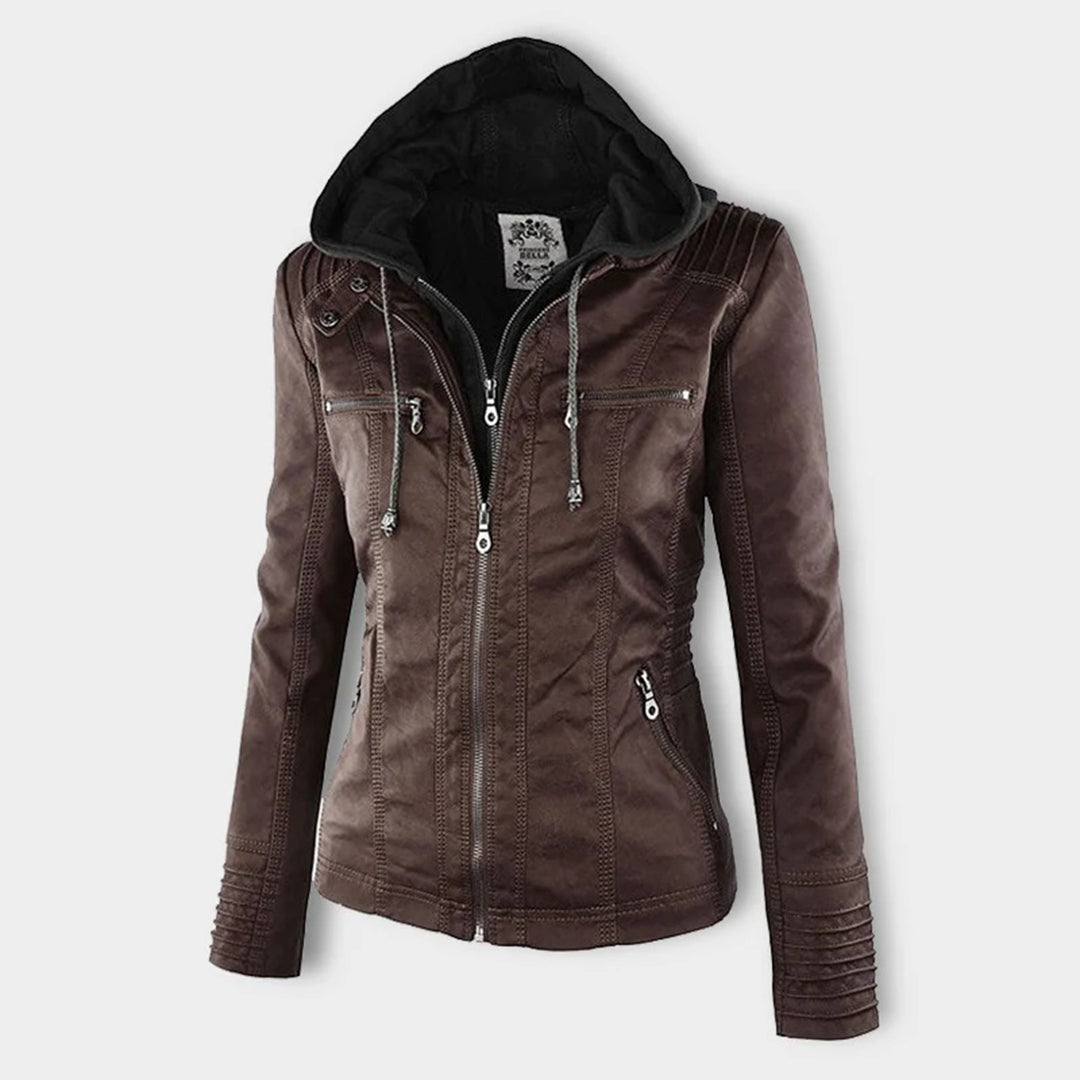 Durable elegant leather jacket for women | Sophie -10