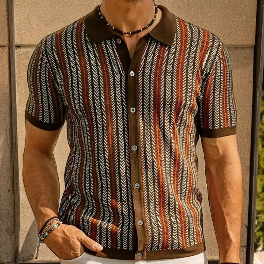 Classic button-down polo shirt for men | Carlo Mancini -4