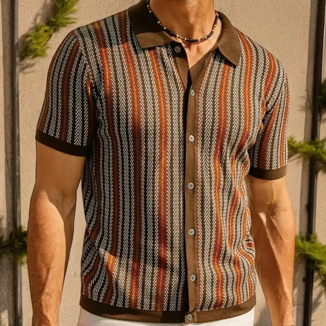 Classic button-down polo shirt for men | Carlo Mancini -5