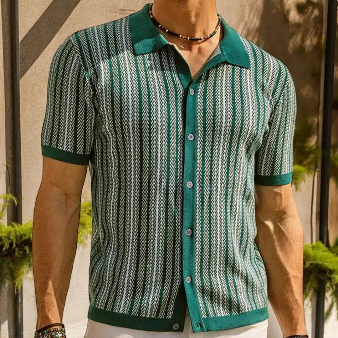 Classic button-down polo shirt for men | Carlo Mancini -15