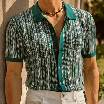 Classic button-down polo shirt for men | Carlo Mancini -14