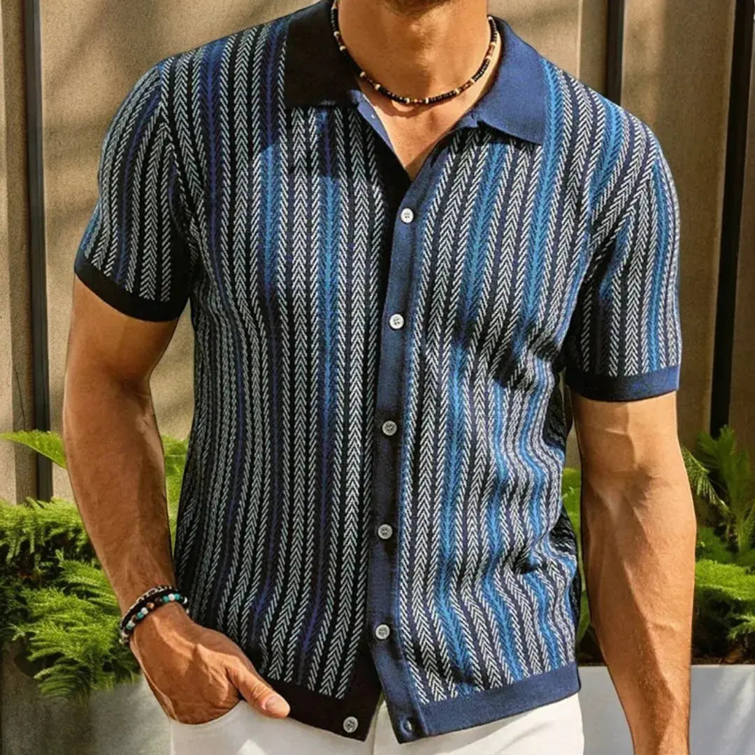 Classic button-down polo shirt for men | Carlo Mancini -8
