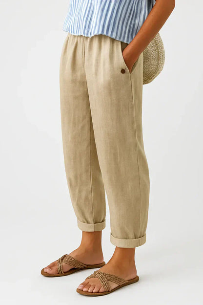Tapered Relaxed straight-leg trousers for women | Roselle