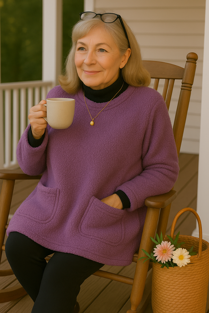 Toasty Comfort teddy fleece sweater for women | Lucy