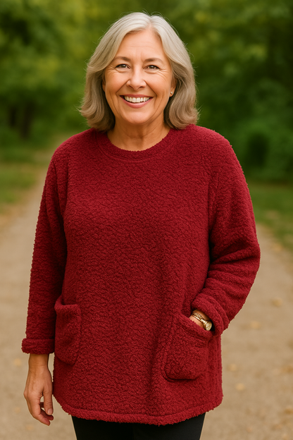 Toasty Comfort teddy fleece sweater for women | Lucy